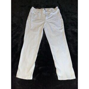NYDJ Not Your Daughter's Jeans White Straight Leg Denim - Size 10P